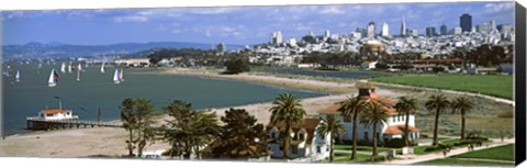 Framed Buildings in a park, Crissy Field, San Francisco, California Print