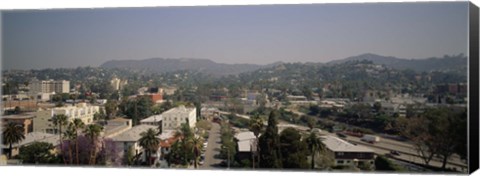 Framed Buildings in a city, Hollywood, City of Los Angeles, California, USA Print