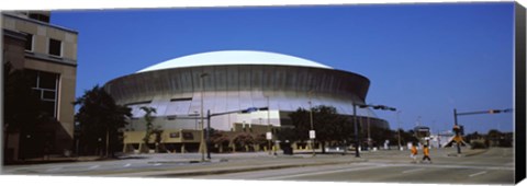 Framed Low angle view of a stadium, Louisiana Superdome, New Orleans, Louisiana, USA Print