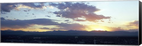 Framed City at the sunrise, Denver, Colorado, USA Print