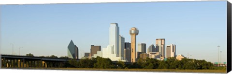 Framed Daytime View of the Dallas, Texas Skyline Print