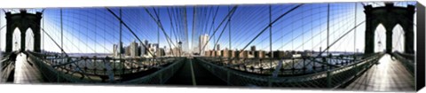 Framed Mirror View of the Brooklyn Bridge Print