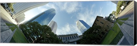 Framed Low angle view of skyscrapers, Houston, Harris county, Texas, USA Print