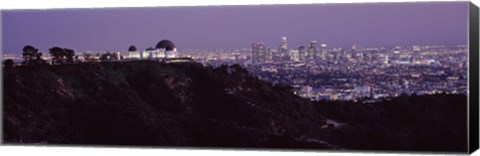 Framed Griffith Park Observatory and City, Los Angeles, California Print