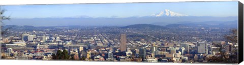 Framed Buildings in a city viewed from Pittock Mansion, Portland, Multnomah County, Oregon, USA 2010 Print