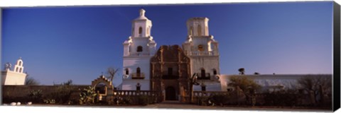 Framed Low angle view of a church, Mission San Xavier Del Bac, Tucson, Arizona Print