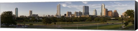 Framed Austin skyline, Travis County, Texas Print