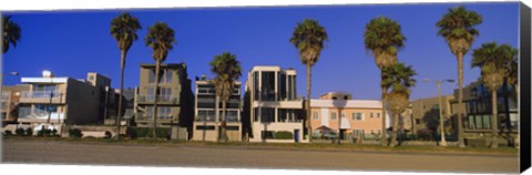 Framed Buildings in a city, Venice Beach, City of Los Angeles, California, USA Print