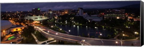 Framed High angle view of a city, Big Spring Park, Huntsville, Madison County, Alabama, USA Print