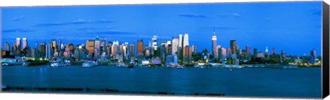 Framed Manhattan skyline at dusk, New York City, New York State, USA Print