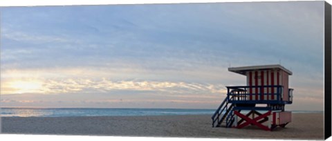 Framed Lifeguard on the beach, Miami, Miami-Dade County, Florida, USA Print