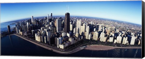 Framed Skyscrapers in a city, Lake Shore Drive, Hancock Building, Chicago, Cook County, Illinois, USA 2011 Print