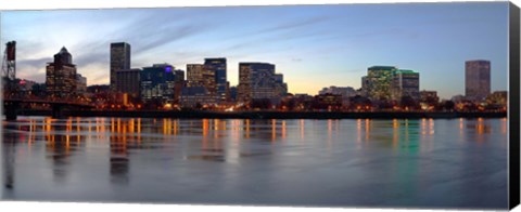 Framed Buildings at the waterfront, Portland, Multnomah County, Oregon, USA Print