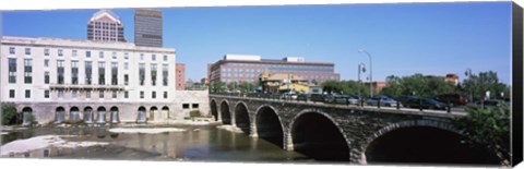 Framed Arch bridge across the Genesee River, Rochester, Monroe County, New York State, USA Print