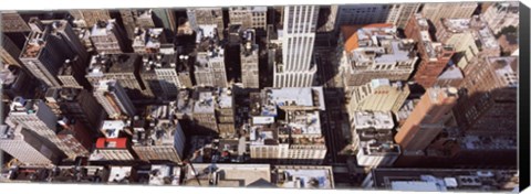 Framed Skyscraper roof tops, Manhattan, New York City, New York State, USA Print