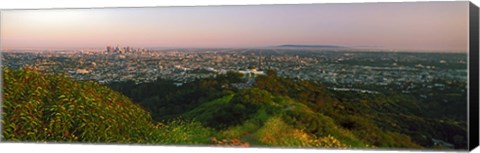 Framed Cityscape, Santa Monica, City of Los Angeles, Los Angeles County, California, USA Print