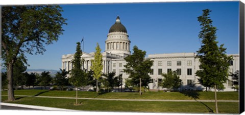 Framed Garden in front of Utah State Capitol Building, Salt Lake City, Utah, USA Print