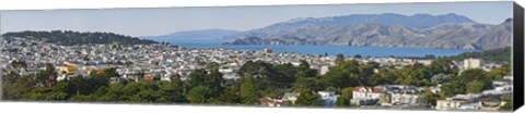 Framed High angle view of a city, Richmond District, Lincoln Park, San Francisco, California, USA Print