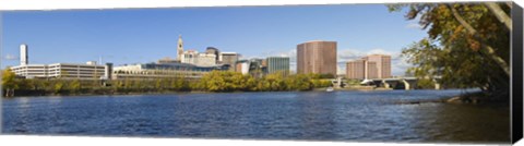 Framed Buildings at the waterfront, Connecticut River, Hartford, Connecticut, USA 2011 Print