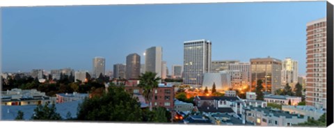 Framed Skyline at dawn, Oakland, California, USA Print