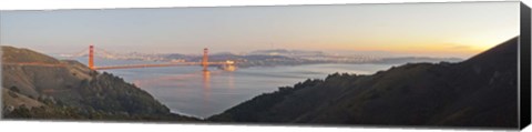 Framed Goden Gate Bridge view from Hawk Hill, San Francisco, Califorina Print