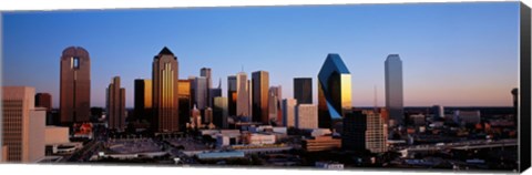 Framed USA, Texas, Dallas, sunrise Print