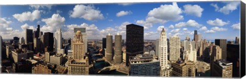 Framed View of Chicago Skyline from Lake Michigan Print