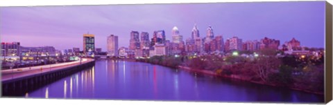 Framed Twilight Philadelphia PA USA Print