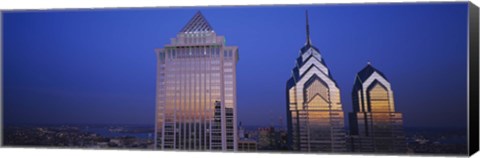 Framed Mellon Bank Center at Night, Liberty Place, Philadelphia Print