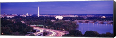 Framed High angle view of a cityscape, Washington DC, USA Print