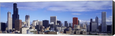 Framed Skyscrapers in a city, Sears Tower, Chicago, Cook County, Illinois, USA Print