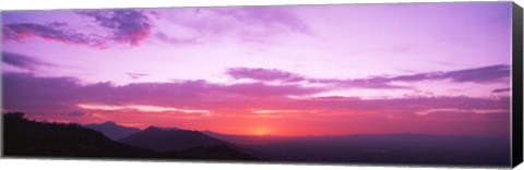 Framed Clouds over mountains, Sierra Estrella Mountains, Phoenix, Arizona, USA Print