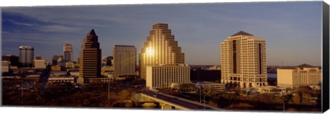 Framed Skyscrapers in a city, Austin, Texas, USA Print