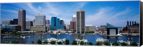 Framed Inner Harbor, Baltimore, Maryland Print