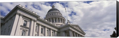 Framed USA, California, Sacramento, Low angle view of State Capitol Building Print