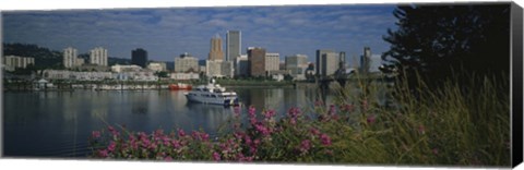 Framed Boat in the sea, Portland, Oregon, USA, 1999 Print