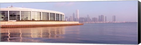 Framed Building Structure Near The Lake, Shedd Aquarium, Chicago, Illinois, USA Print