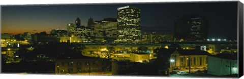 Framed Newark, New Jersey at Night Print