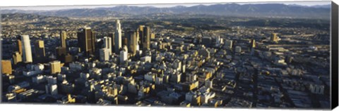 Framed Aerial View of Los Angeles, California Print