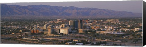 Framed High angle view of a cityscape, Tucson, Arizona, USA Print