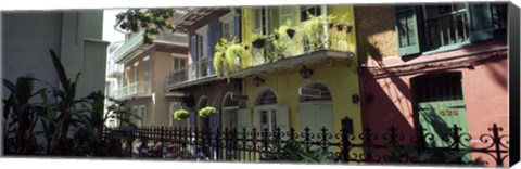 Framed Buildings along the alley, Pirates Alley, New Orleans, Louisiana, USA Print