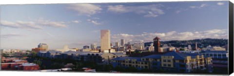 Framed High angle view of buildings in a city, Portland, Oregon, USA Print