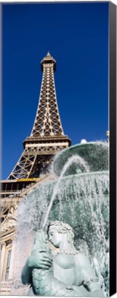 Framed Fountain Eiffel Tower Las Vegas NV Print