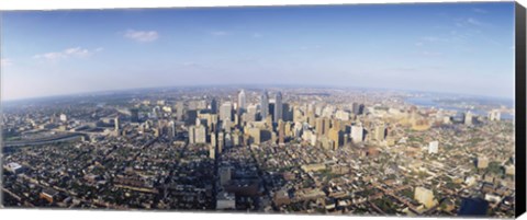 Framed Bird&#39;s eye view of a city, Philadelphia, Pennsylvania Print