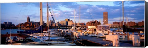 Framed Boats in Buffalo, New York Print