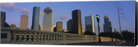 Framed Low Angle View Of Buildings, Houston, Texas, USA Print