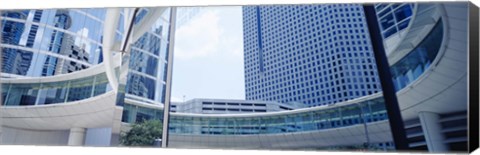 Framed Low angle view of skyscrapers, Enron Center, Houston, Texas, USA Print