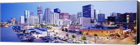 Framed Denver at night, Colorado Print