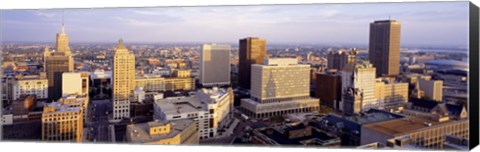 Framed High angle view of a cityscape, Buffalo, New York State, USA Print