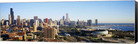 Framed Colorful View of Chicago from the Sky Print